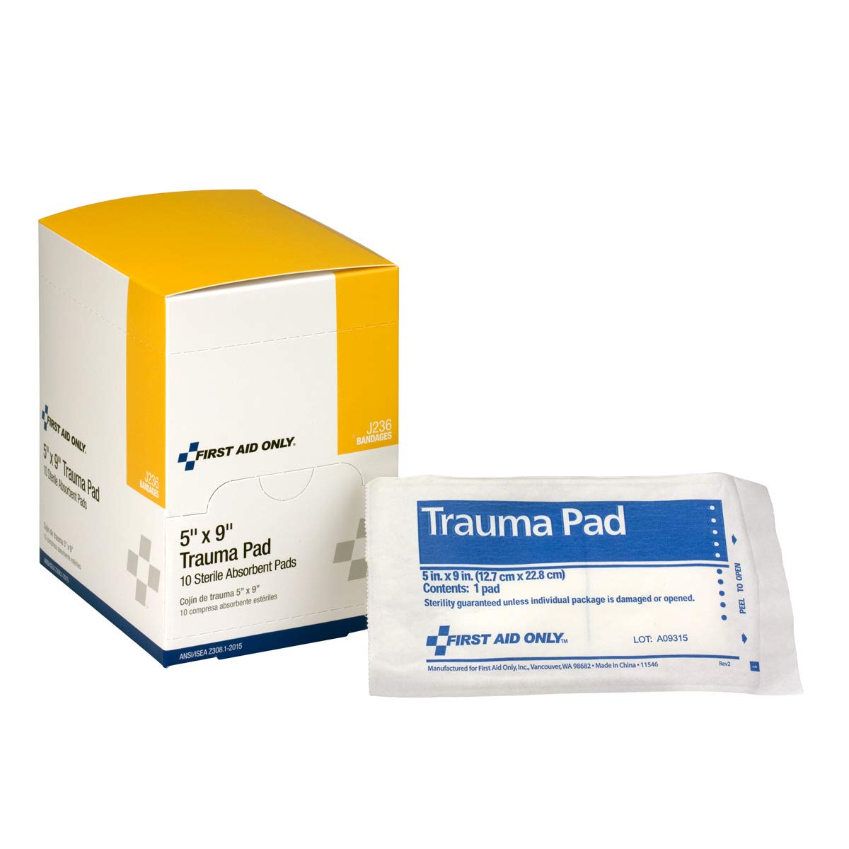 First Aid Only Trauma Pad, 5 Inch X 9 Inch, 10 Count Box Amazon.ca