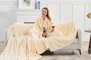 Commollis Oversized King Fleece Blanket 120x120 Inches, A Whole Giant Huge Seamless Blanket for Families, Couples & Friends - Extra Large Big Soft Blanket - California King Warm Blanket 10x10