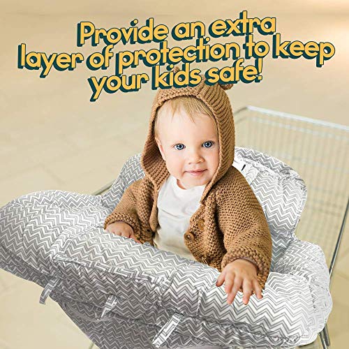 Shopping Cart Cover, 2 in 1 Baby Grocery Cart Seat Cover and High Chair Cover for Kids and Toddlers