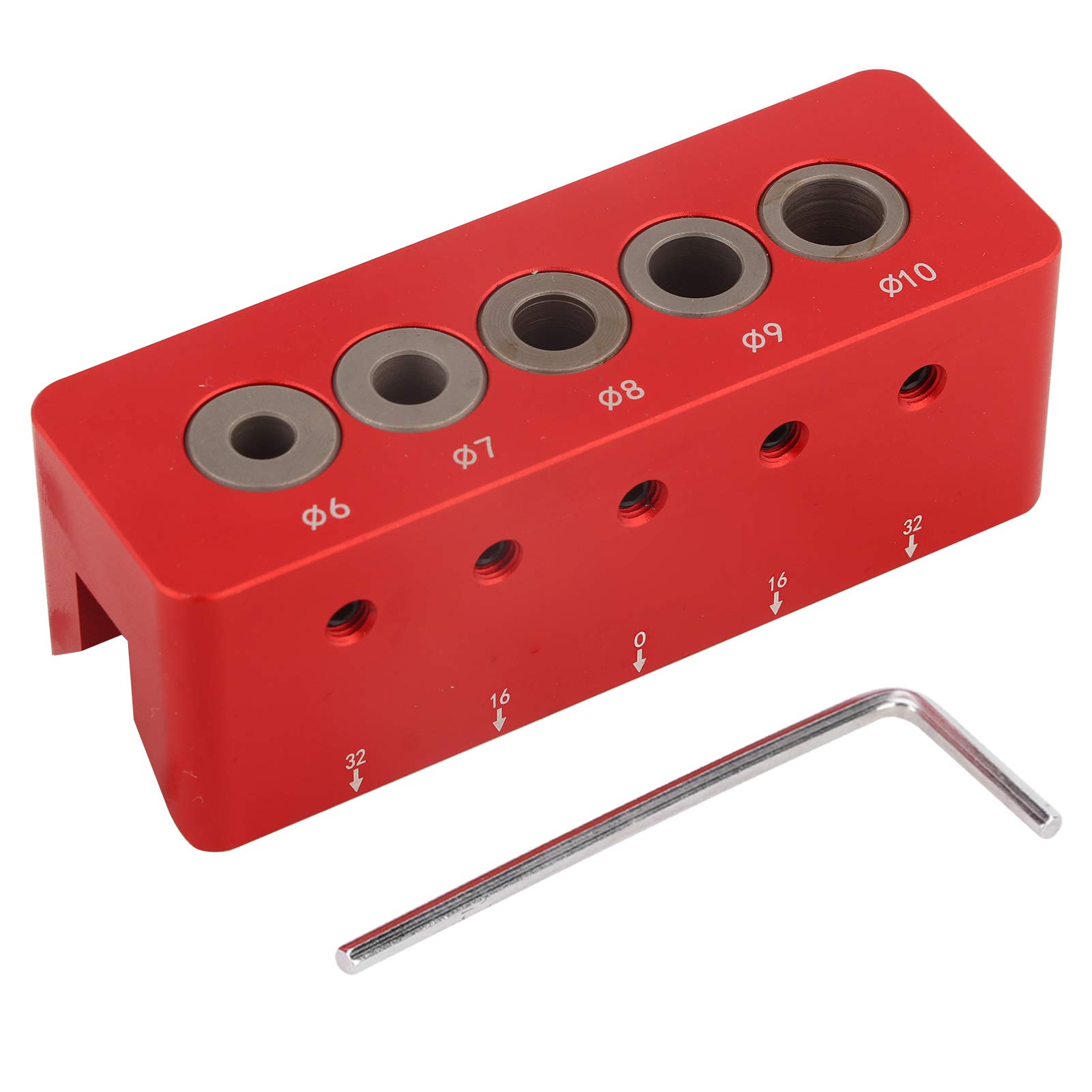 Self-Centering Doweling Jig Kit for Woodworking Portable Drill Guide with Metric & Standard Sizes, Precision Alignment Template for Accurate Hole Drilling