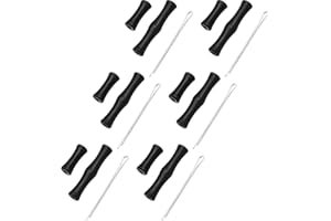 Sumind 6 Sets Bowstring Finger Guards Archery Bowstring Finger Protector for Hunting (Black)