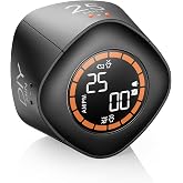 VEWINGL Cube Productivity Timer, 25/5/10/45 Min Presets, Desk Flip Timer for Pomodoro Study Sessions, Vibration &amp; Custom Modes for ADHD, Work, Study &amp; Kitchen (Black)
