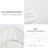 RUIKASI King Fitted Sheet Deep White 40cm Pocket Soft Microfiber view 5