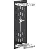 UoYeet Light Saber Wall Mount Holder, Acrylic Saber Sword Stand Display, Vertical Wall Mounted Light Saber Display Rack Compatible with Most Hilts, Black Base