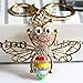 Bolbove Honeybee with Big Smile Keychain Crystal Keyring Rhinestones Purse Pendant Handbag Charm (Yellow)