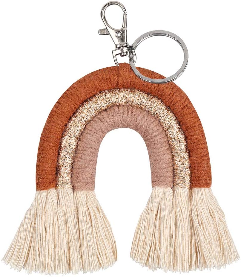 niumanery Weaving Rainbow Keychains for 