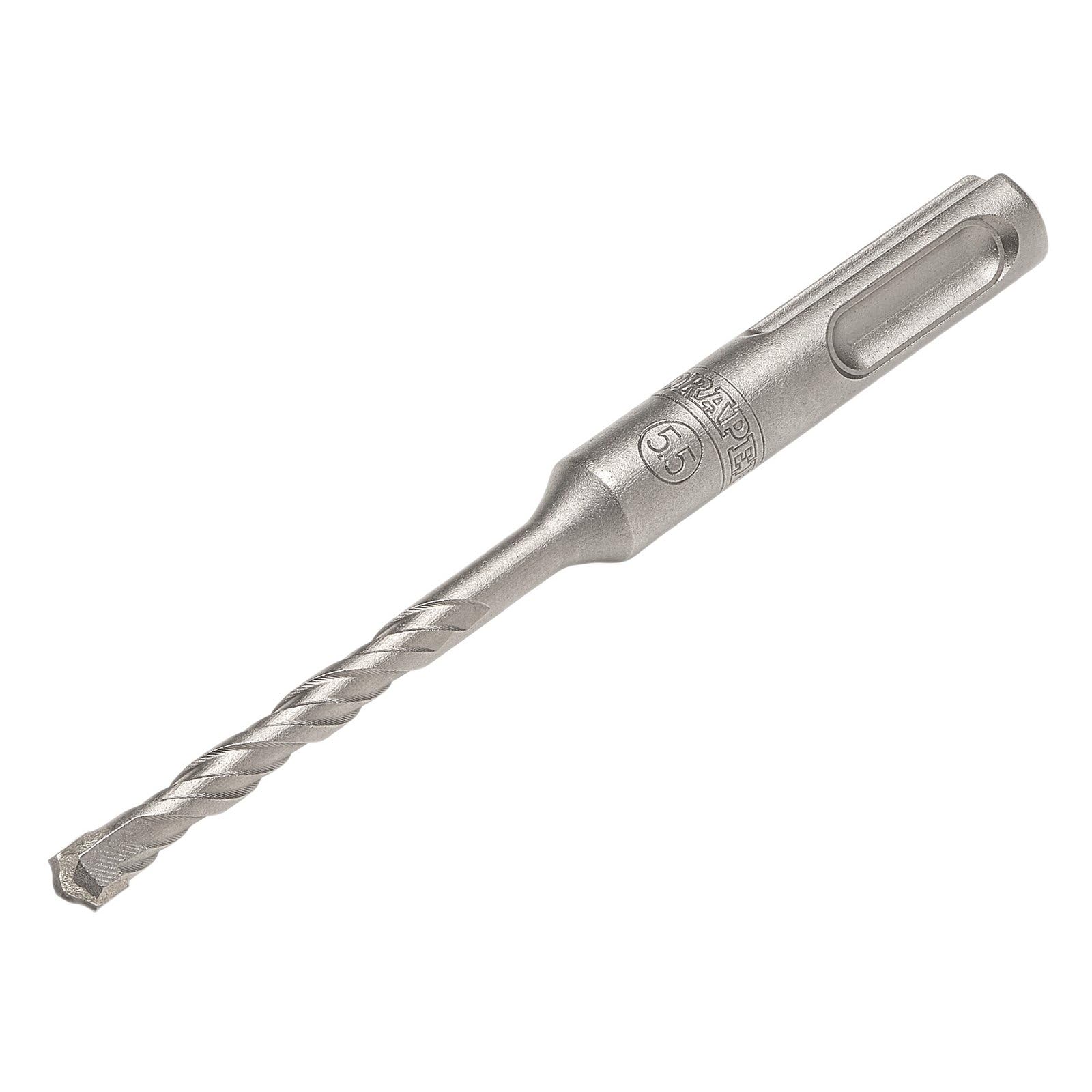 Draper SDS Plus Centric Tip Drill Bit, 5.5 x 110mm - 09964 - Tungsten Carbide Tip, Double Flute, For Concrete, Masonry, Brick, Stone, Marble, Granite