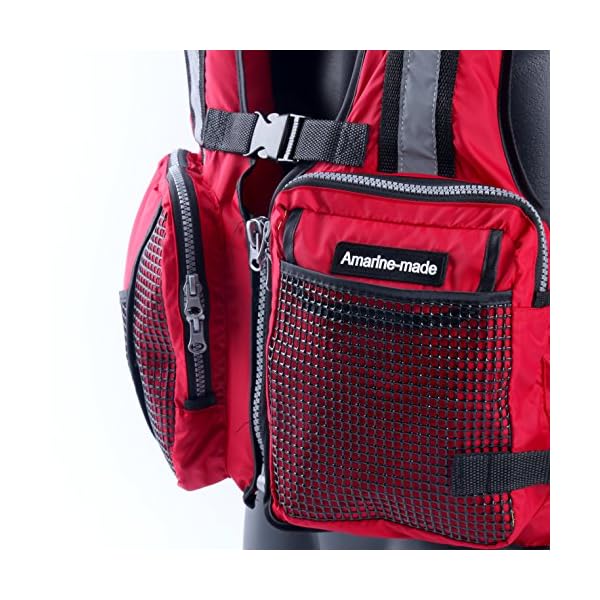 Amairne-made-Boat-Buoyancy-Aid-Sailing-Kayak-Fishing-Life-Jacket-Vest-D11-Red