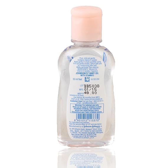 johnsons baby oil 50ml