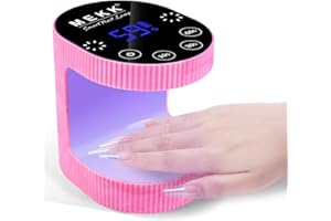 MEKK Cordless Rechargeable Mini UV LED Nail Lamp with Sensor 2024 Newest Upgraded 24W Small UV Light for Nails Professional Flash Cure Nail Lamp for Gel X Mini Nail Lamp with 4 Timers(Glaze Pink)