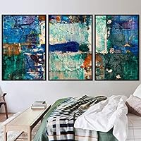 3 Piece Framed Canvas Wall Art Abstract Colorful Pictures Canvas Prints Home Artwork Decoration for Living Room,Bedroom - 16