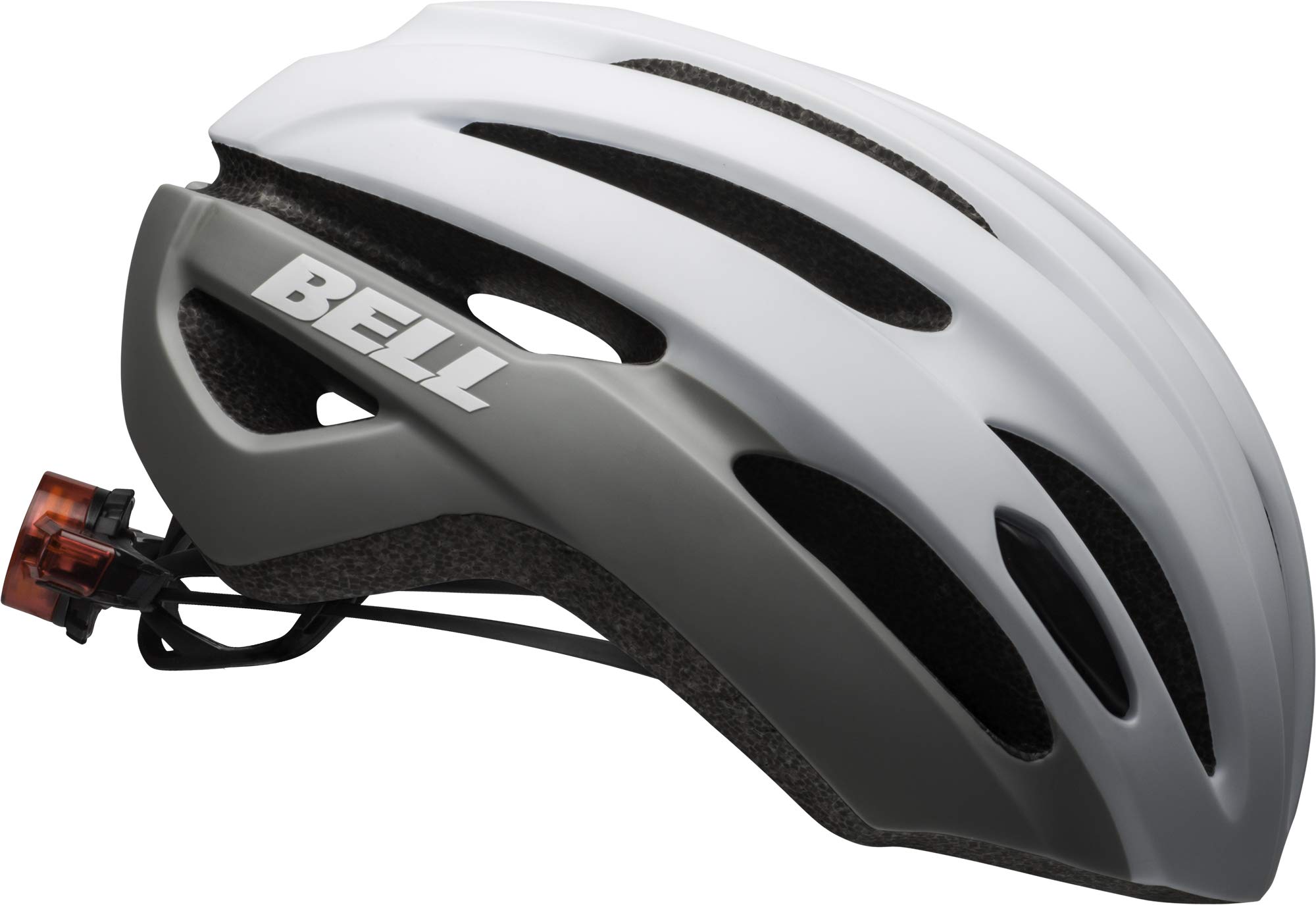 Bell Avenue MIPS LED Adult Road Bike Helmet (Matte/Gloss White/Gray (2020), Universal Adult (54-61 cm))
