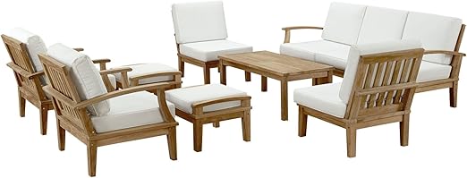 Amazon Com Modway Eei 1480 Nat Whi Set Marina Premium Grade A