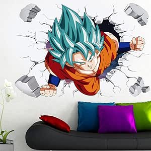 3D Dibujos Animados Goku Dragon Ball Z Vinilo Pared Pegatina decoración
