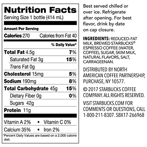 Starbucks Iced Espresso 14 Fl Oz Bottles (Pumpkin Spice, 6 Bottles)