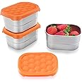 Tanjiae Small Stainless Steel Snack Containers for Kids | Easy Open Leak Proof Food Containers with Silicone Lids - Perfect Metal Toddler Lunch Box for Daycare and School (8oz)