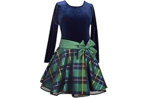 Bonnie Jean Girl's Drop Waist Holiday Christmas Dress