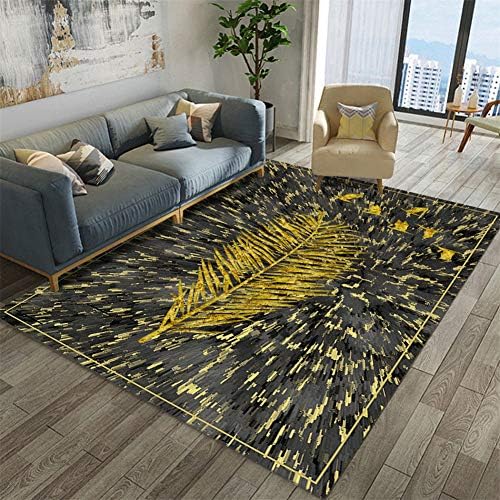 3D Luxury Feather Printed Livingroom Carpets, Modern Coffee Table Area Rugs for Living Room Bedroom Footpad Decor,Carpet1,200x300cm