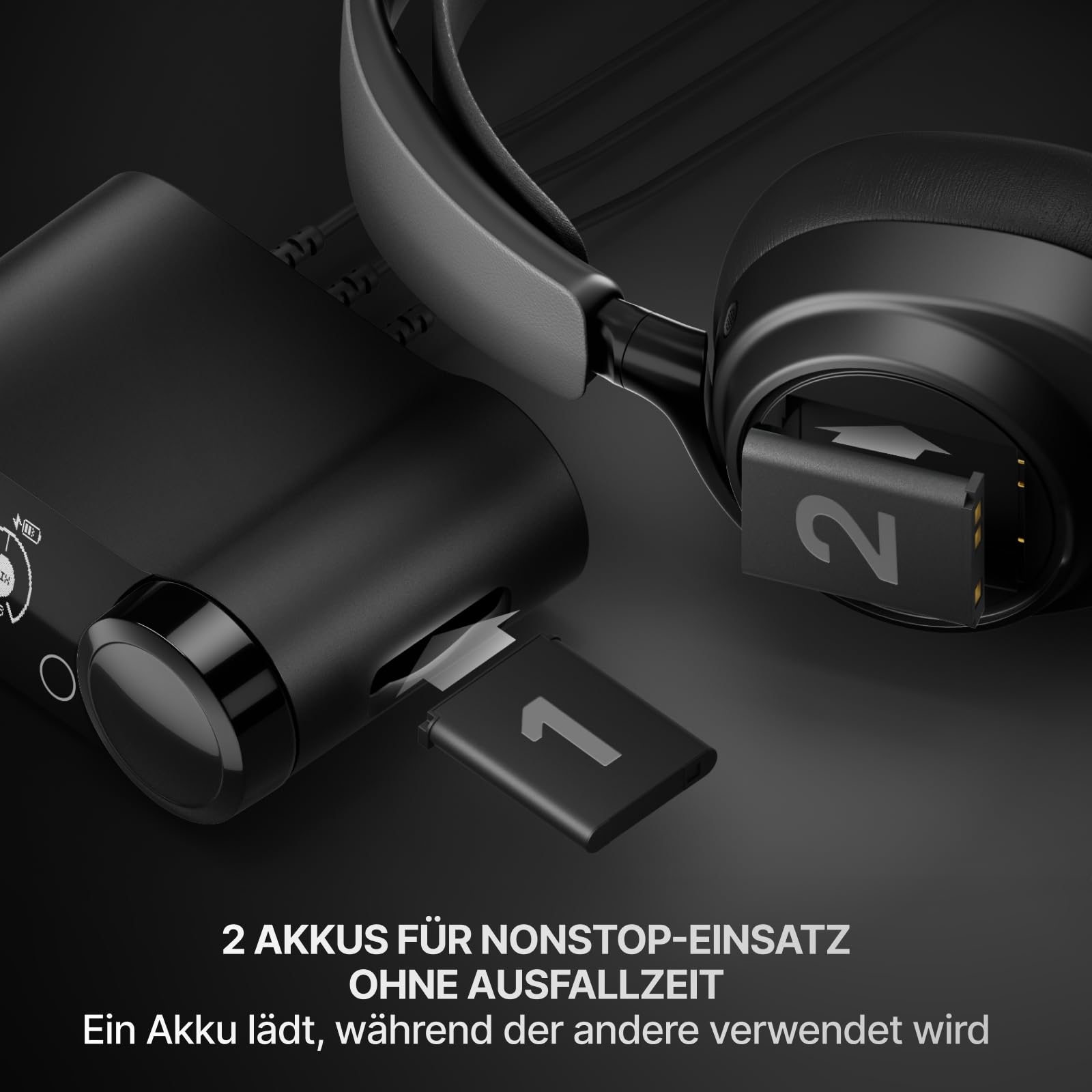 SteelSeries Arctis Nova Elite - Schwarz- Hi-Res Wireless-Headset – 96 kHz/24 Bit – Carbonfaser – ANC – KI-Geräuschunterdrückung – App – 2,4 GHz + BT – Multi-Source-Mix – OmniPlay PC+PlayStation+Xbox 6