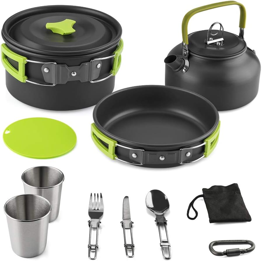 Lot de 5 tasses de camping pliables compact réutilisable de qualité alimentaire avec couvercles
