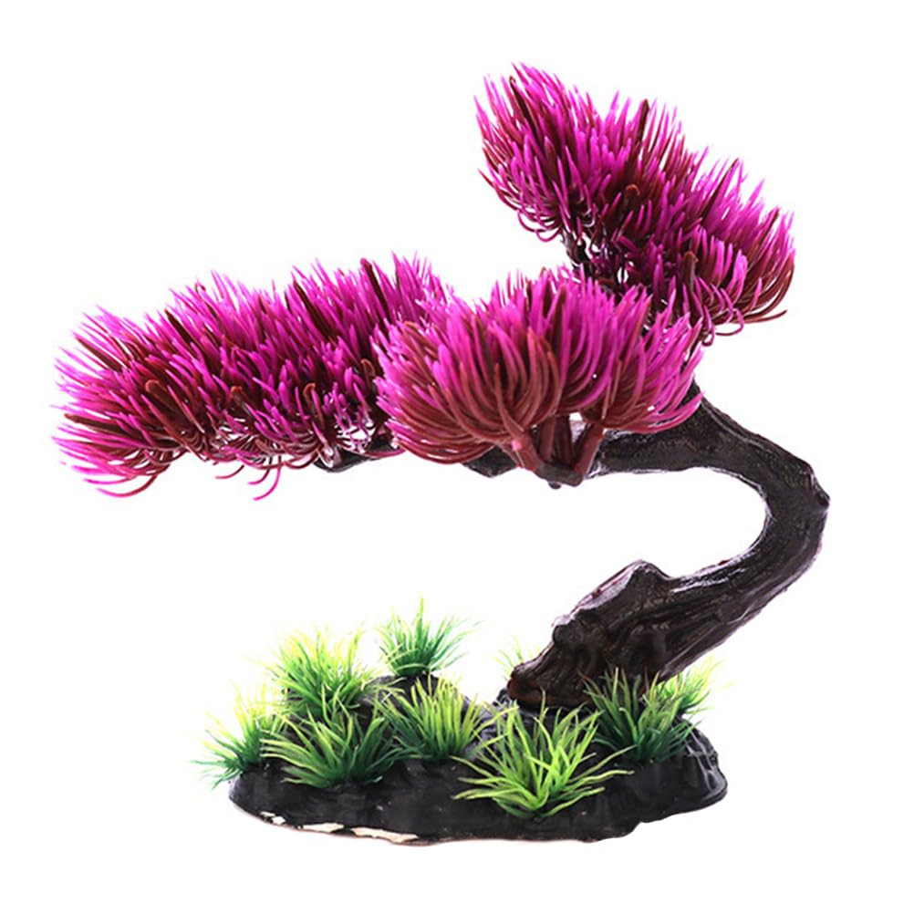 Fish Tank Decorations, Bonsai Aquarium Plants artificial aquarium plants decoration for Fish Tank Aquariums