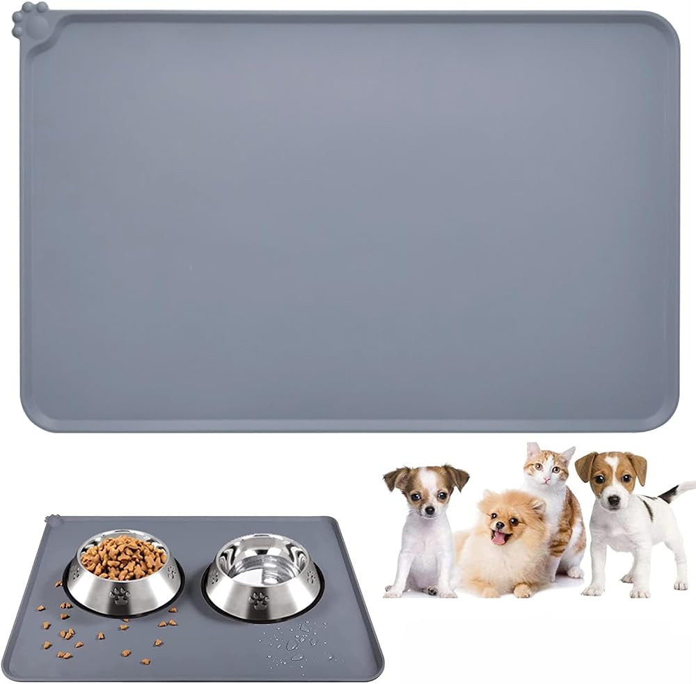 Emwel Silicone Dog Food Mat Non-Slip Waterproof 47x30 cm L