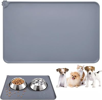 Emwel Silicone Dog Food Mat Non-Slip Waterproof 47x30 cm L