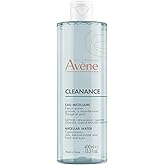 Eau Thermal Avène Cleanance Micellar water, Face and Eyes cleanser, Combination to oily, Blemish- or Acne-prone skin, bottle,