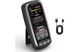 LifeBasis Radon Detector with TFT Color Display, Portable Radon Monitor for Home Rechargeable Radon Tester Long Data Storage 