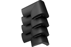 Soft Corner Guards by Skyla Homes - Squishy Protectors from Sharp Furniture Edges - Multipurpose High Resistant 3M Adhesive - Baby Proofing Protector Guard for Table Edge Child Safety (4 Count, Black)