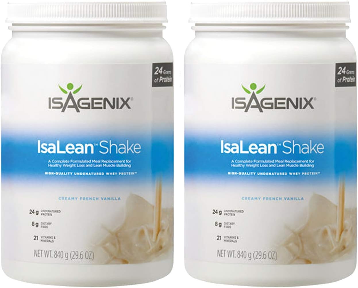 Isagenix Isalean Creamy French Vanilla Shake Combo 29.1oz Canisters (2 Pack)