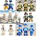 Education Community Minifigures Set of 44 Figures + Weapons set Building Bricks Community Mini People and Accessories (44FIGURES+WEAPON)