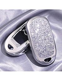 Royalfox(TM) 2 3 4 5 Botones 3D Bling Smart Llavero de entrada remoto funda para Buick Verano Regal Lacross Encore Encore Envision Enclave GL8 2015 2016 2017 2018 accesorios, con llavero