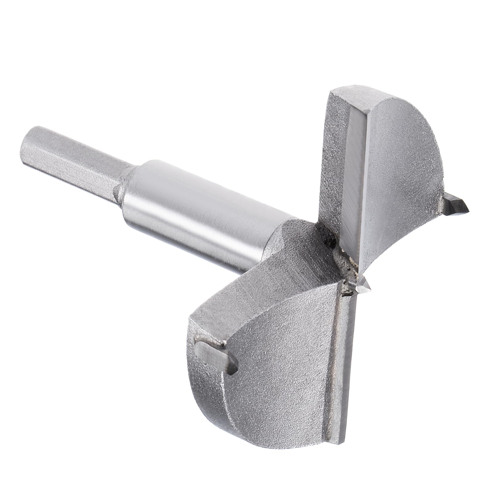 Kozelo Forstner Drill Bit - [80mm] Tungsten Carbide Auger Opener for Wood Furniture Hinge Woodworking Use, Hex Shank, Gray