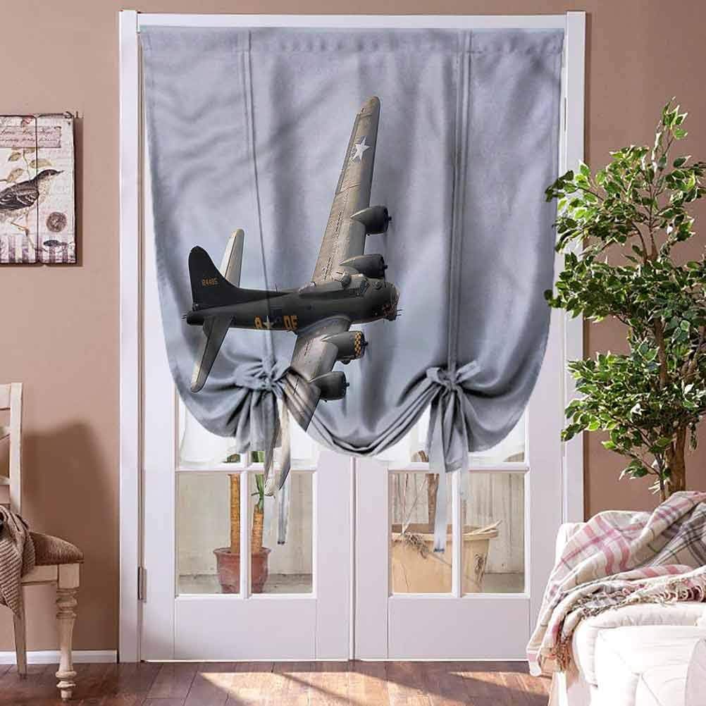 Amazon Com Houselookhome Window Blind Curtain Airplane Light Block Curtain Drape Airfield Technology Theme For Study Room Decor Rod Pocket Panel 39 W X 63 L Home Kitchen