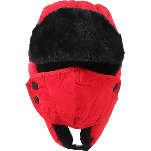 surell Red Plaid Faux Fur Aviator Hat - Warm Fudd Trooper  display picture 1