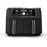 Ninja DZ401 Foodi 10 Quart 6-in-1 DualZone XL 2-Basket Air Fryer with 2 Independent Frying Baskets, Match Cook &amp; Smart Finish to Roast, Broil, Dehydrate for Quick, Easy Family-Sized Meals, Grey