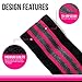 ButtFly Resistance Bands for Women, Butt Lifter, Soft Exercise Bands for Workout (Pink, Medium-Large)