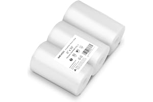 [2024 New] 6" x 50' 3 Rolls, Vacuum Sealer Rolls Bags for Food, Great for Food Storage, Sous Vide and Meal Prep, Wevac Lite
