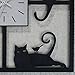 Bits and Pieces-Cat in The Window-Cat-Themed Hanging Wall Clock Great Home Décor Gift - Measures 17-5/8