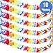 Jovitec Multicolor Tropical Flower Lei Garland Flower Leaves Banner for Hawaiian Luau Decorations (Style B, 10 Pack)