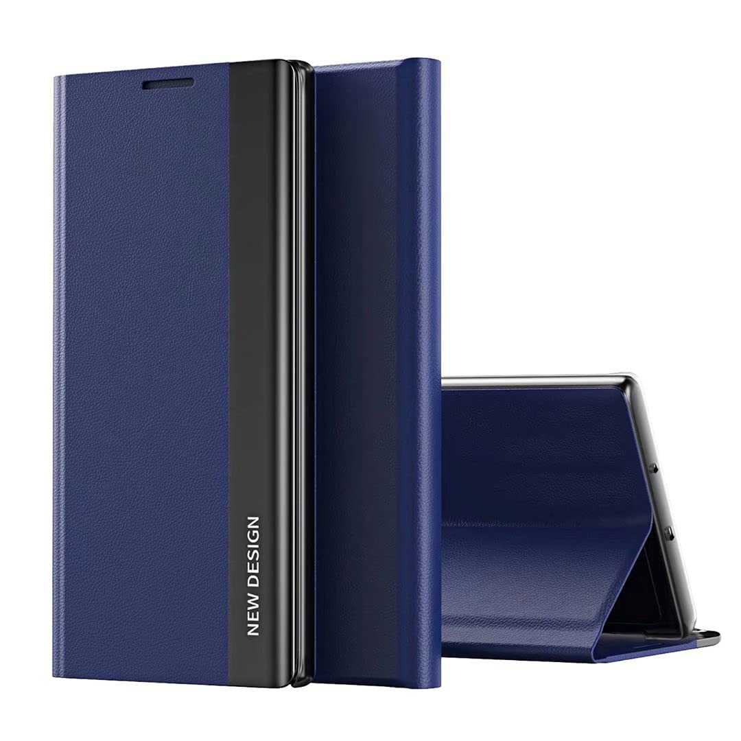 COQUE Case for Xiaomi 11T Pro Cover,Ultra Slim Flip Right Side Magnetic Leather Shell,Shockproof TPU Phone cover for Xiaomi 11T Pro/Xiaomi 11T-Dark Blue