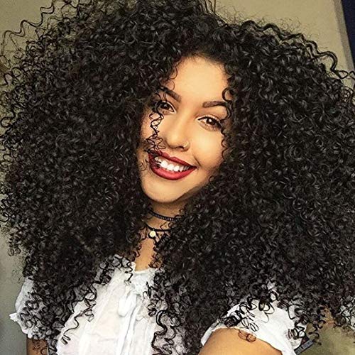 Jaja Hair 9A Brazilian Kinky Curly Virgin Hair 3 Bundles Deal 100% Human Hair Bundles Deep Curly Hair Weave Natural Color Remy Hair Extensions 16 18 20 Inches