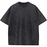 Fkatuzi Boys Oversized Acid Wash Tshirt Kids Blank Vintage Shirt Summer Cotton Unisex Basic Plain T Shirt Tops