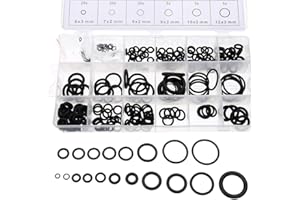 225pcs Rubber O-Ring Assortment Kit Insulation Gasket Washer Seals for Air Conditioning Car Auto Vehicle Repair 18 Sizes (Bla