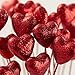 Group of 24 Red Glitter Foam Heart Picks for Decorating, Valentines, and Events