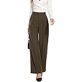 FUNYYZO Women Dress Pants High Waisted Work Slacks Pants Dressy Casual Straight Leg Elastic Waist 2026 Summer Trousers