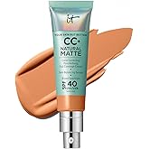 IT Cosmetics CC+ Cream Natural Matte - Poreless Full Coverage Foundation With SPF 40, 16HR Shine Control, Color-Corrector, Skin-Balancing Serum, Sweat-proof, Noncomedogenic for Oily Skin - 1.08 fl oz