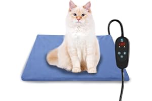 PETNF 2023 Newest Pet Heating Pad Temperature Adjustment Dog Heating Pad Anti-bite Puppy Heating Pad with Timer Cat Heating Pad Indoor Waterproof Pet Warming Pad Electric Heated Bed Mat Dog