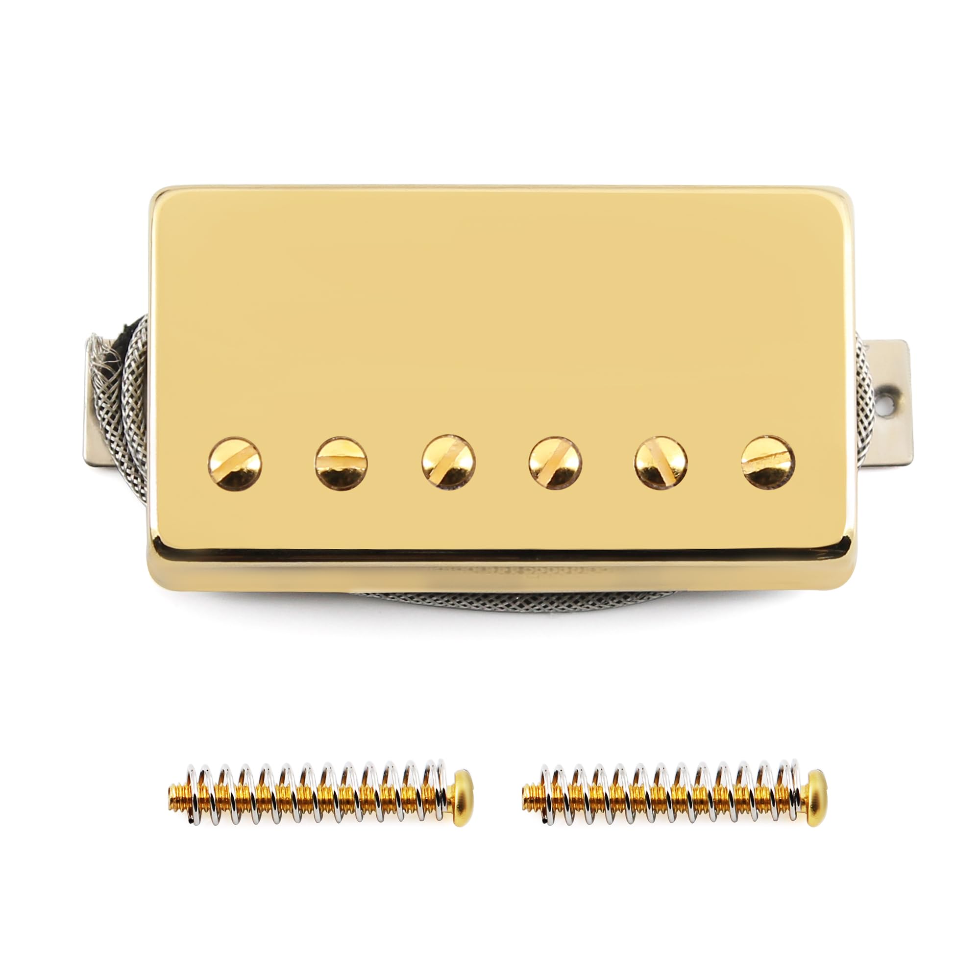 FLEOR Alnico5 Guitar Humbucker Pickup Golden Bridge Pickups Compatible with LP style Guitar Part